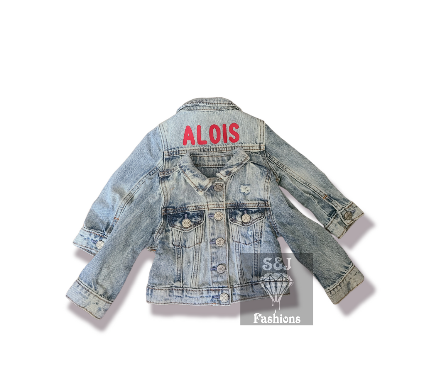 Custom Name Denim Jacket Girls Boys
