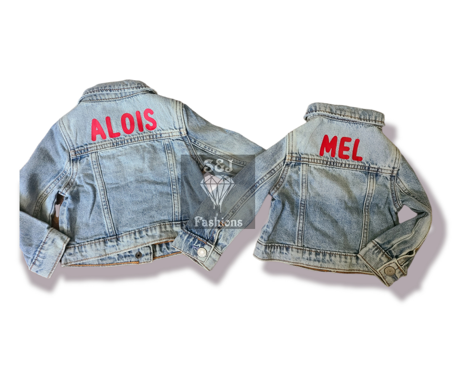 Custom Name Denim Jacket Girls Boys