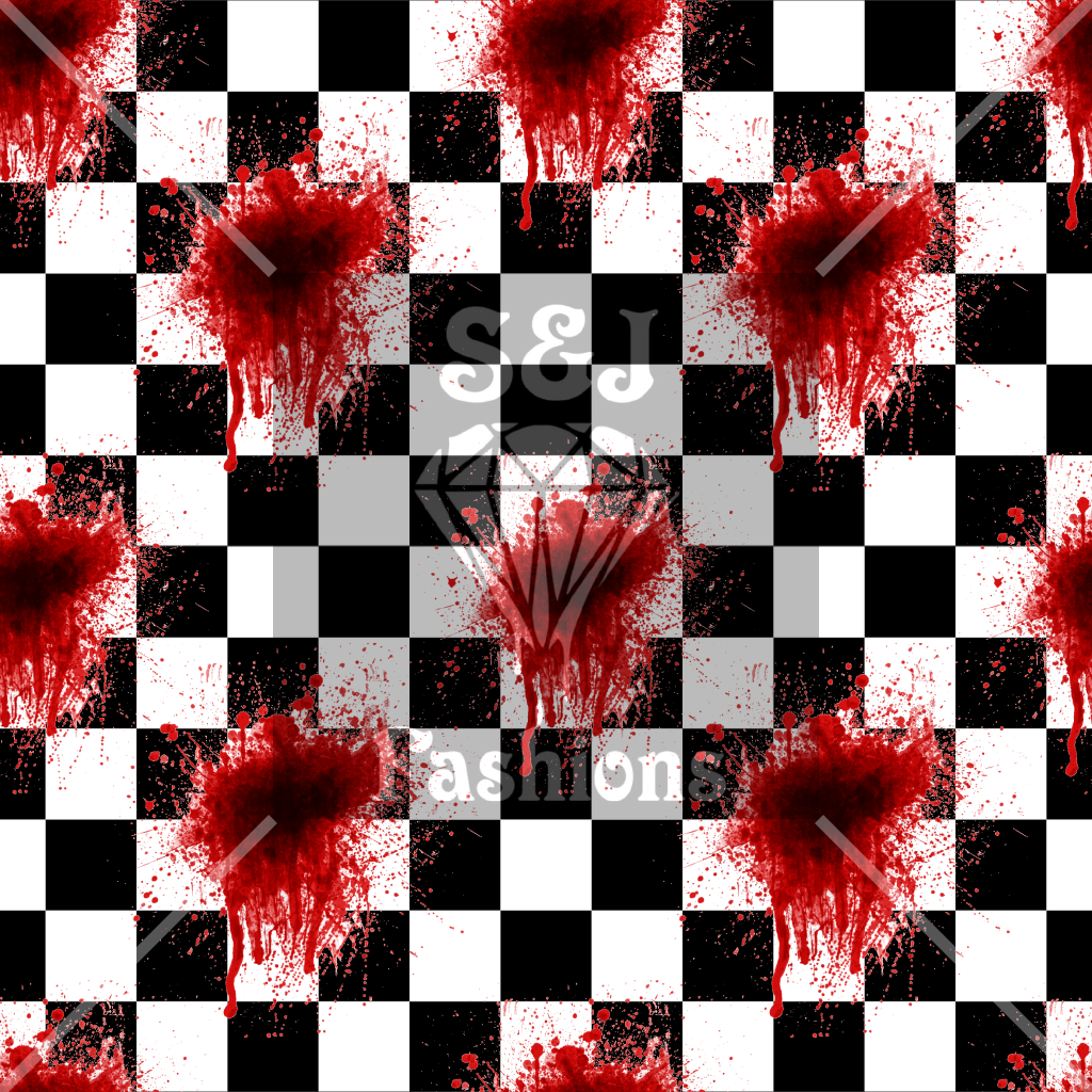 Bloody Checker Halloween Handmade