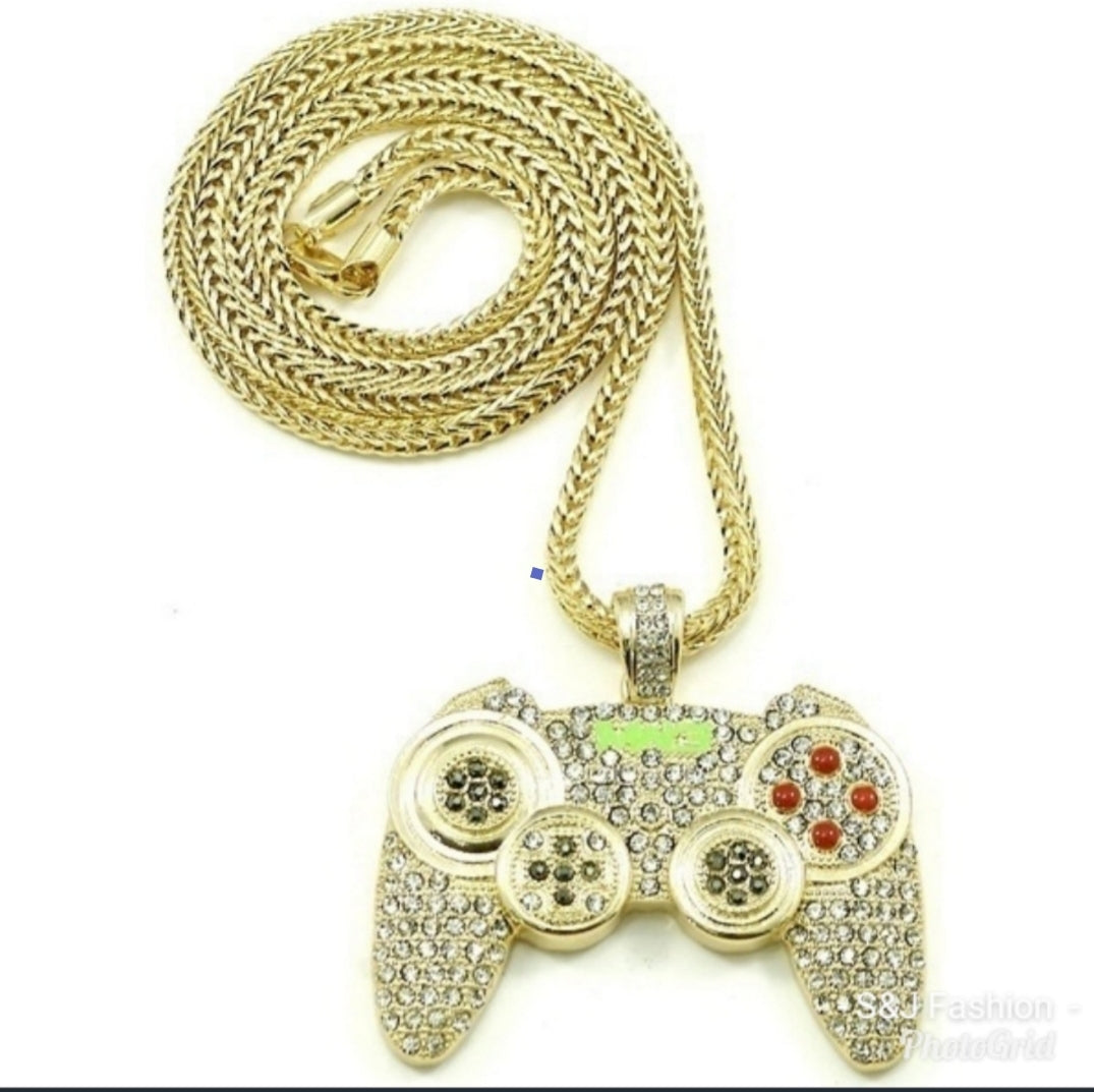 Iced Out Game Controller Chain