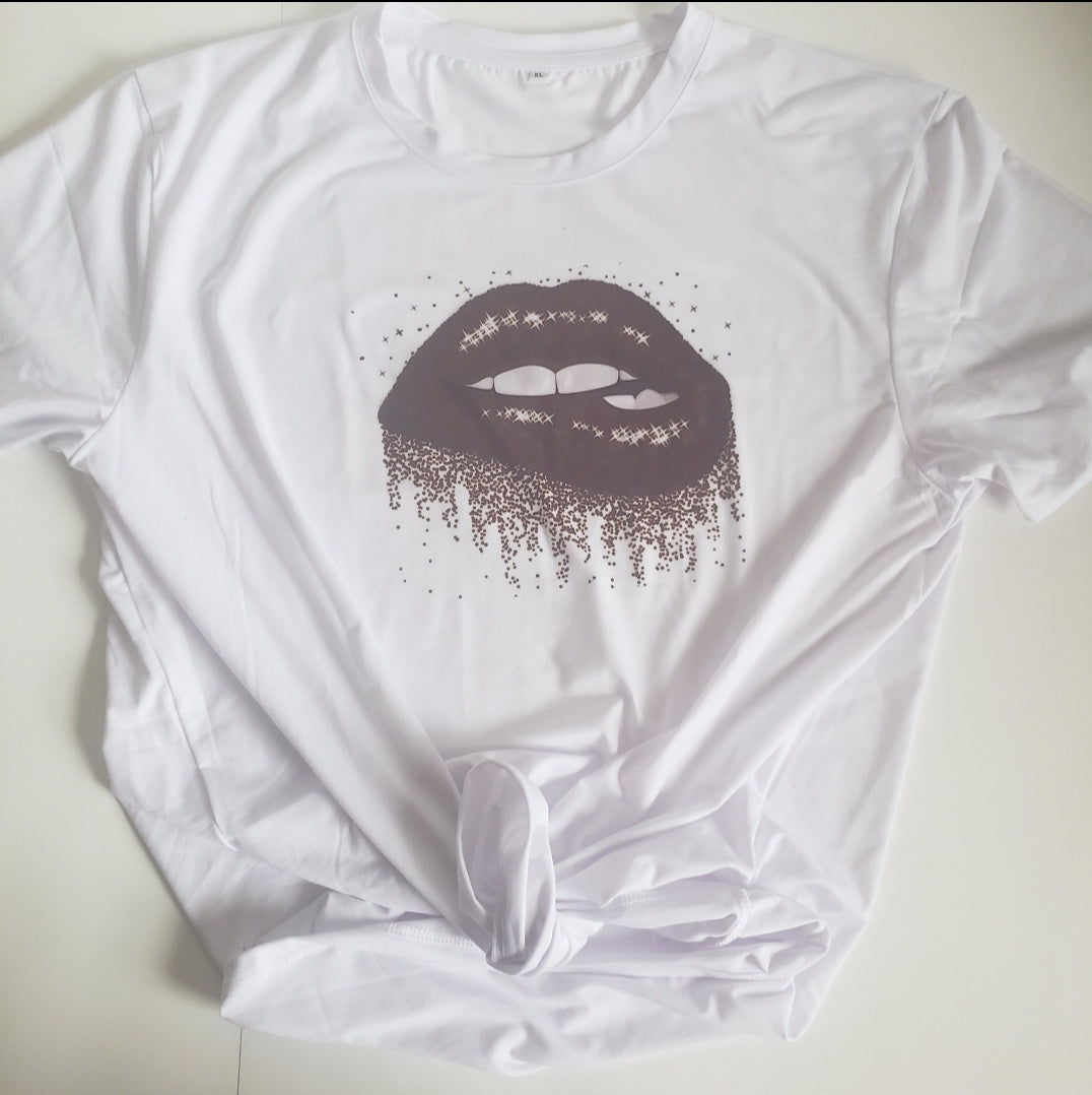 LV Lips Ladies Shirt Girls Shirt Designer