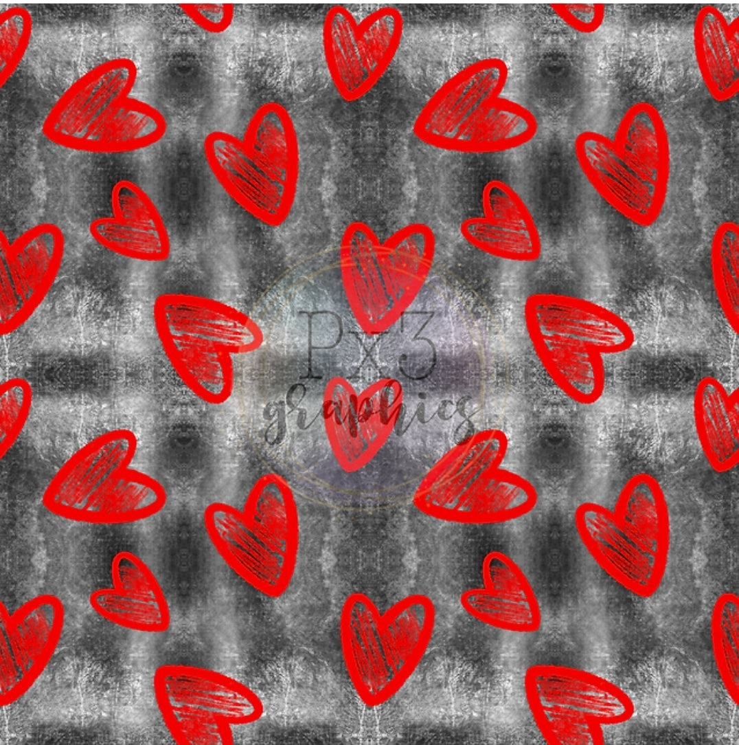 Grunge Hearts Valentines Handmade