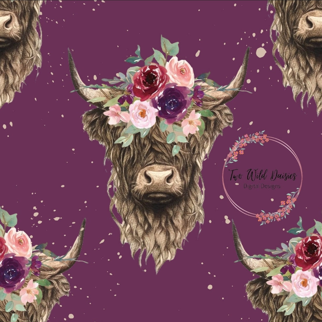 Highland Cow Western Handmade