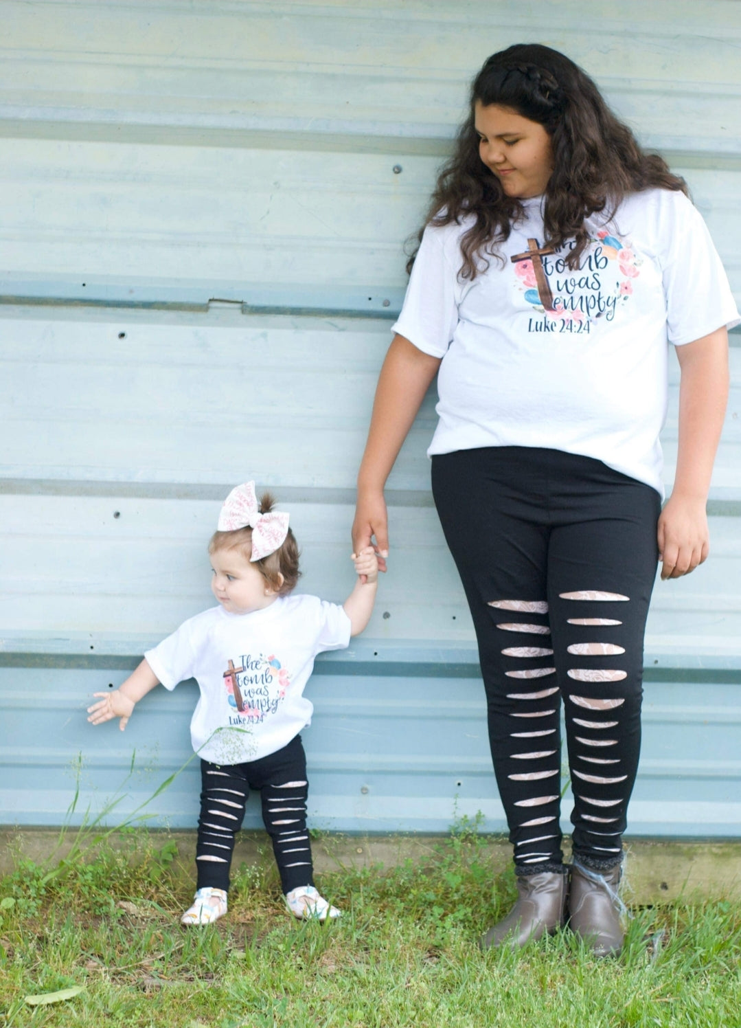 White Lace Shredded Leggings
