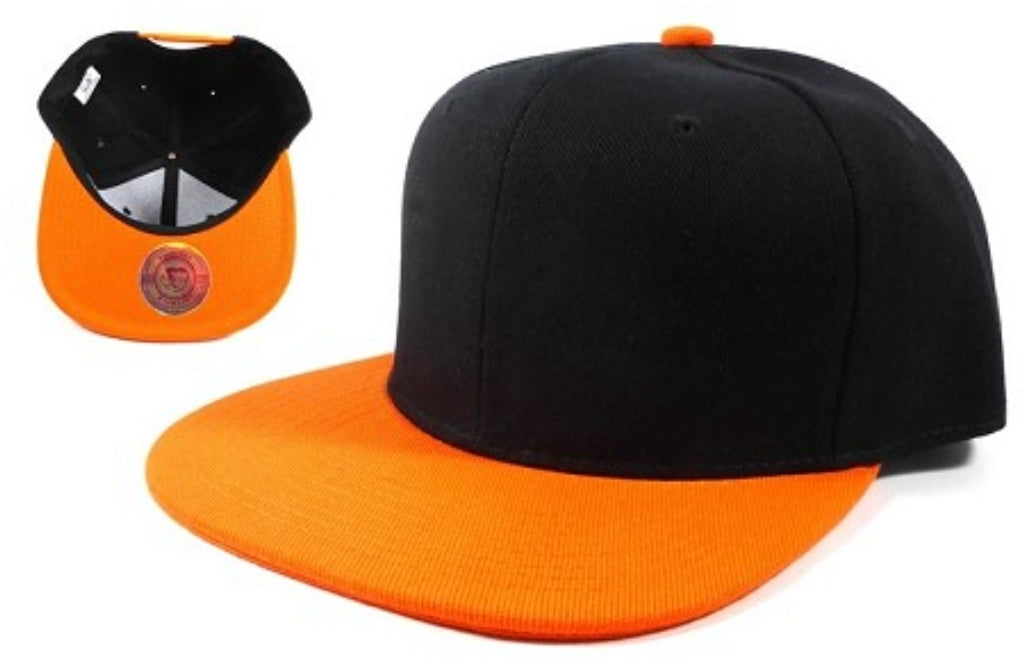 Black & Orange Snapback Hat