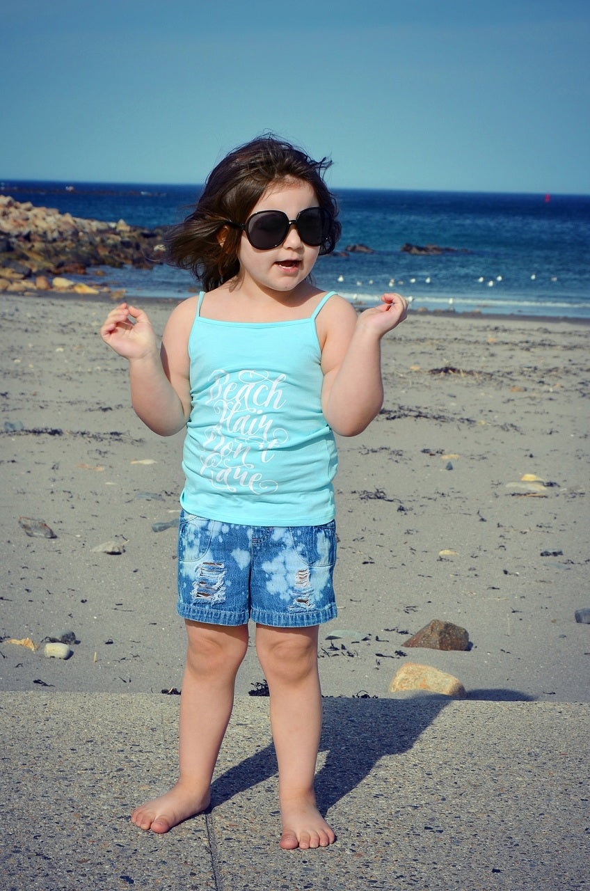 Beach Hair Don't Care Girls Shirt Summer