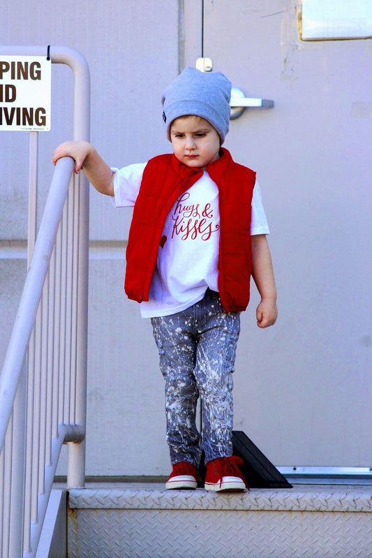 Hugs & Kisses Valentines Boys Shirt Girls Shirt