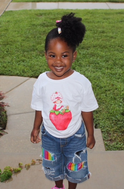 Strawberry Shortcake Cartoon Girls Shirt