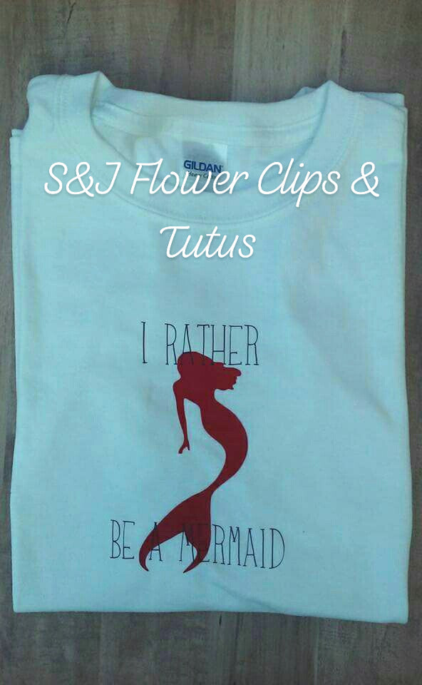 I rather be a Mermaid Girls Shirt