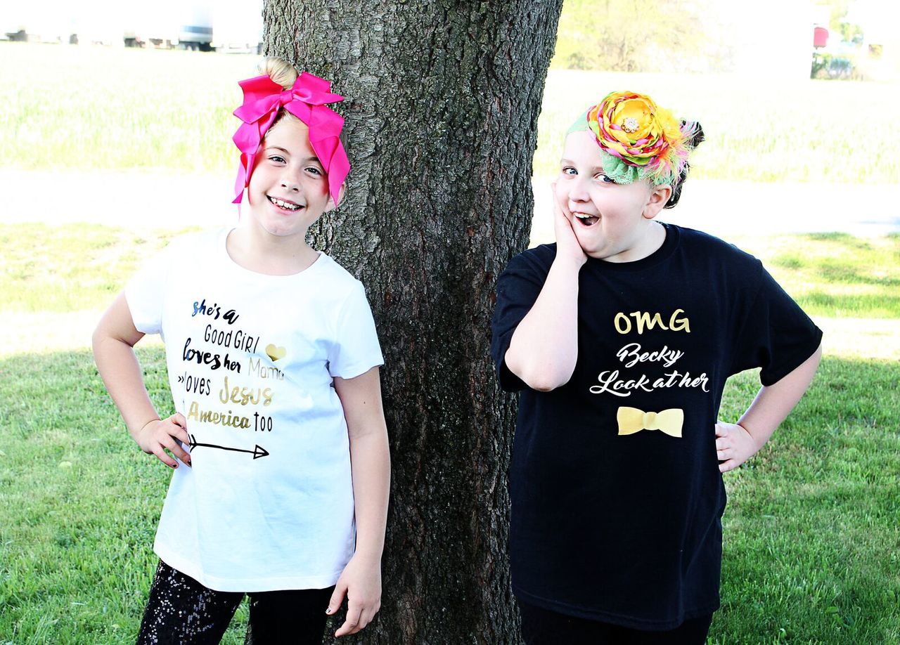 OMG Look at her Bow Girls Shirt