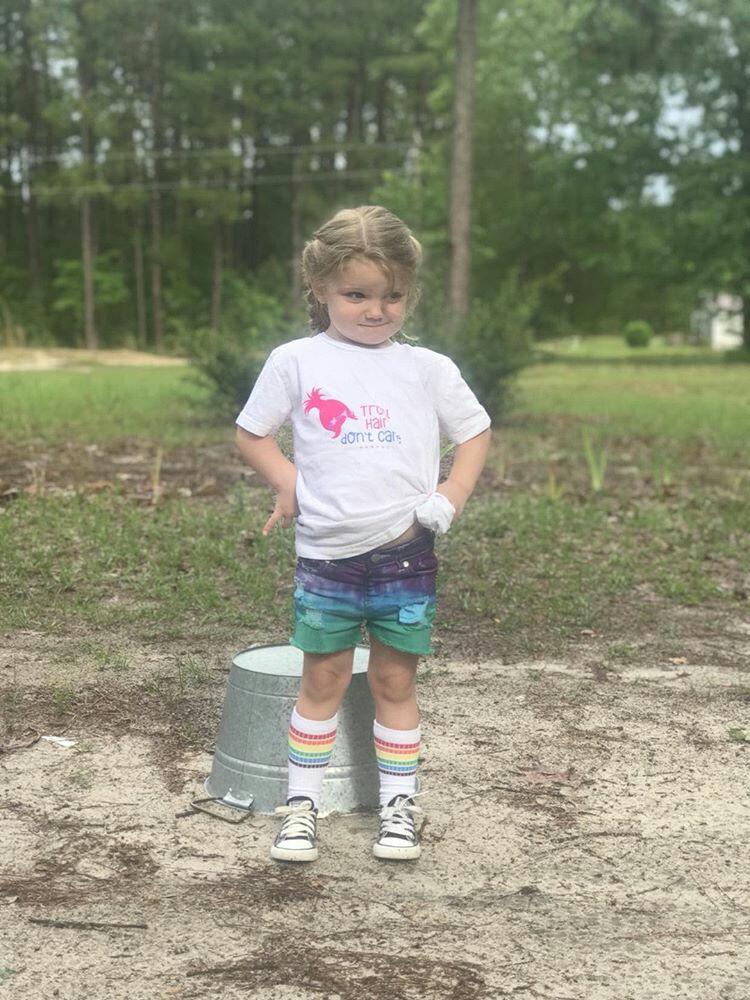 Troll Hair dont care Girls Shirt