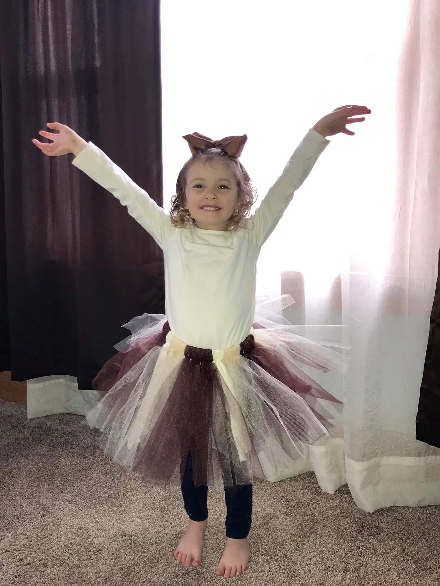 Ivory Lace, Brown, Tan Fall Tutu
