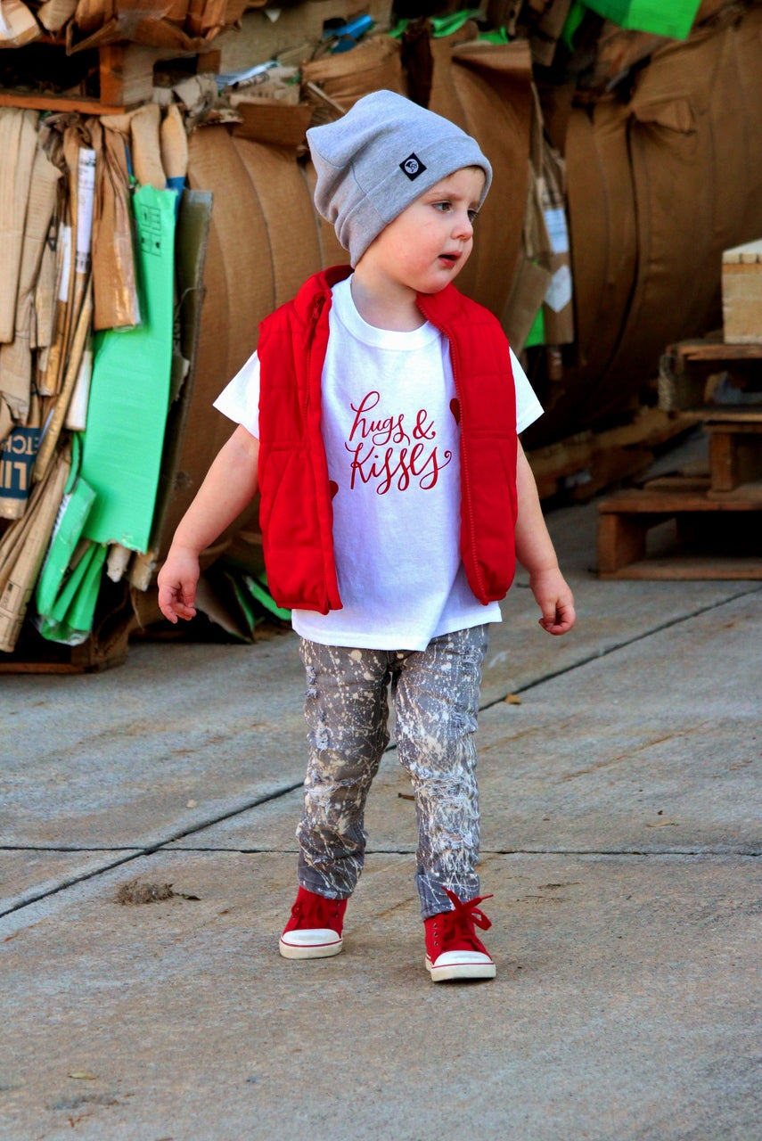 Hugs & Kisses Valentines Boys Shirt Girls Shirt