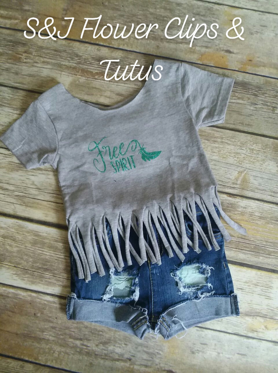 Girls Mint Lace Distressed Shorts