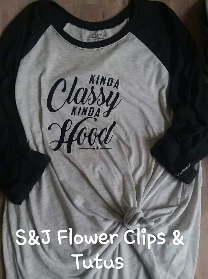 Kinda Classy Kinda Hood Ladies Raglan Ladies Shirt