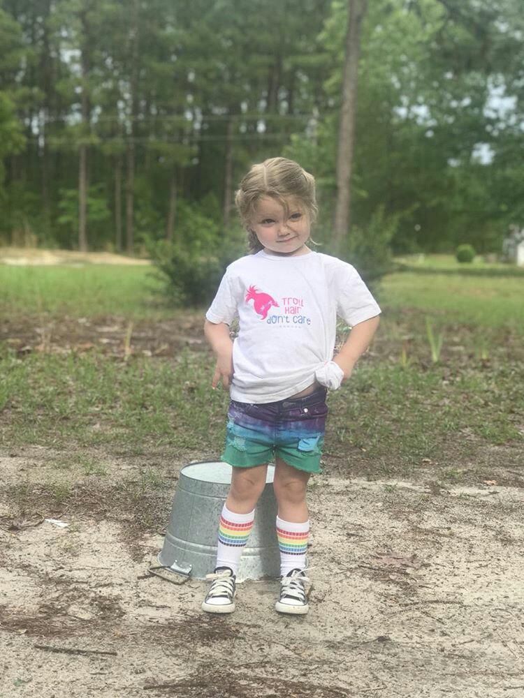 Troll Hair dont care Girls Shirt
