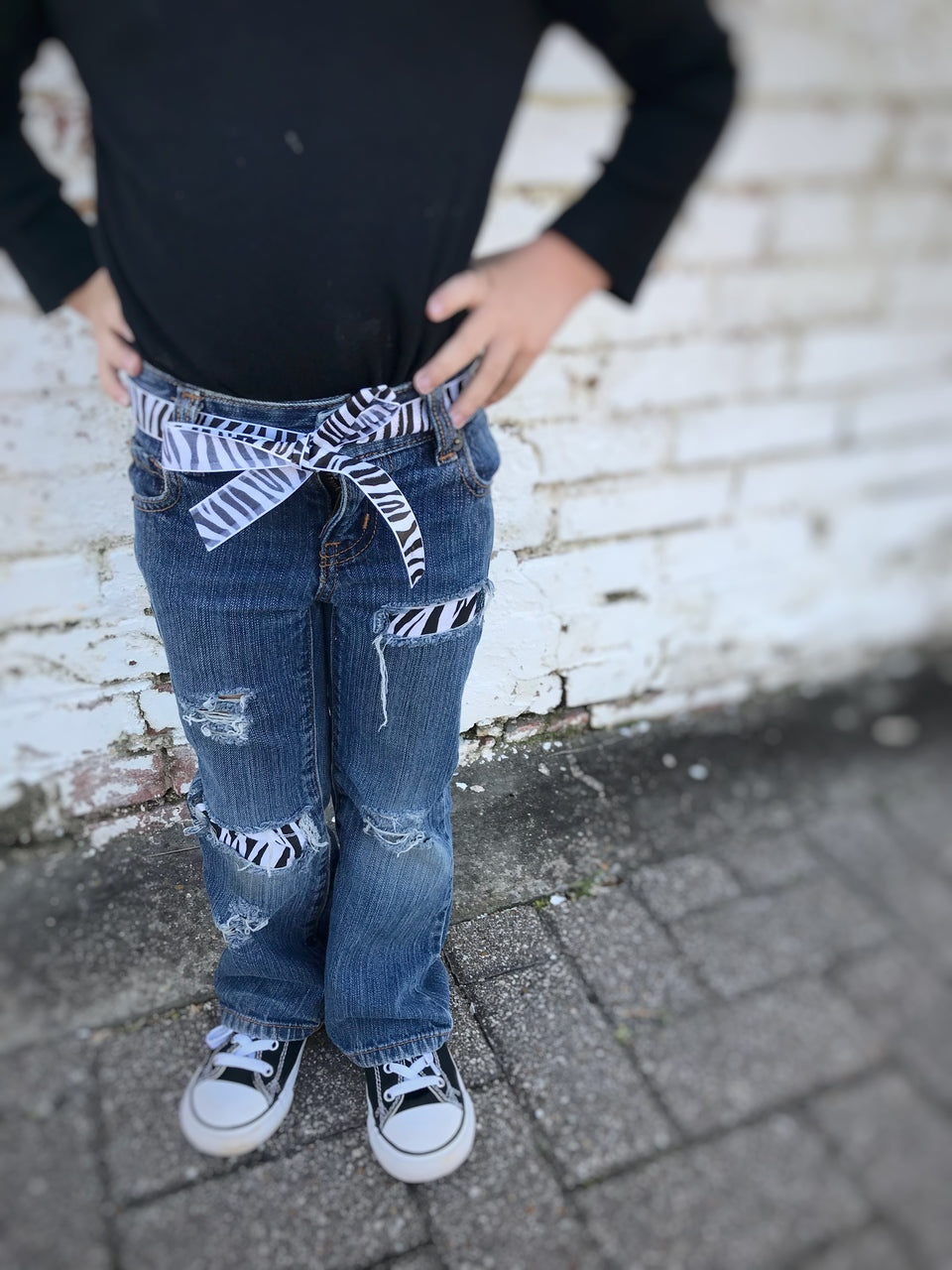 Zebra Girls Distressed Jeans