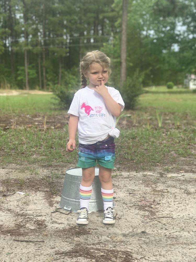 Troll Hair dont care Girls Shirt