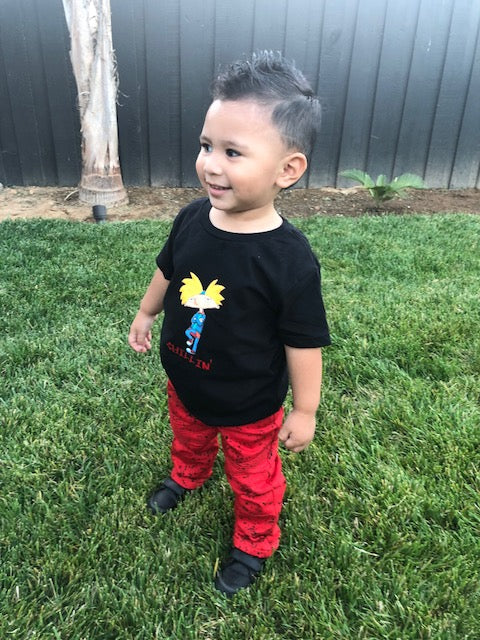 Hey Arnold Chillin 90s cartoon Boys Shirt Girls Shirt