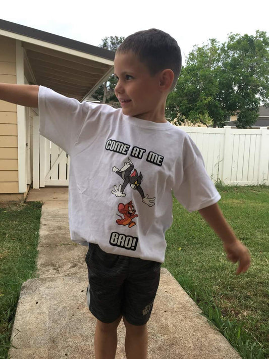 Tom and Jerry-Come at me Bro Boys Shirt Girls Shirt Ladies Shirt Mens Shirt