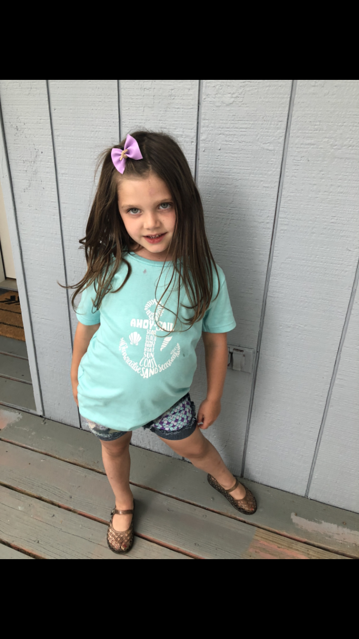 Ahoy Sail Anchor Girls Shirt