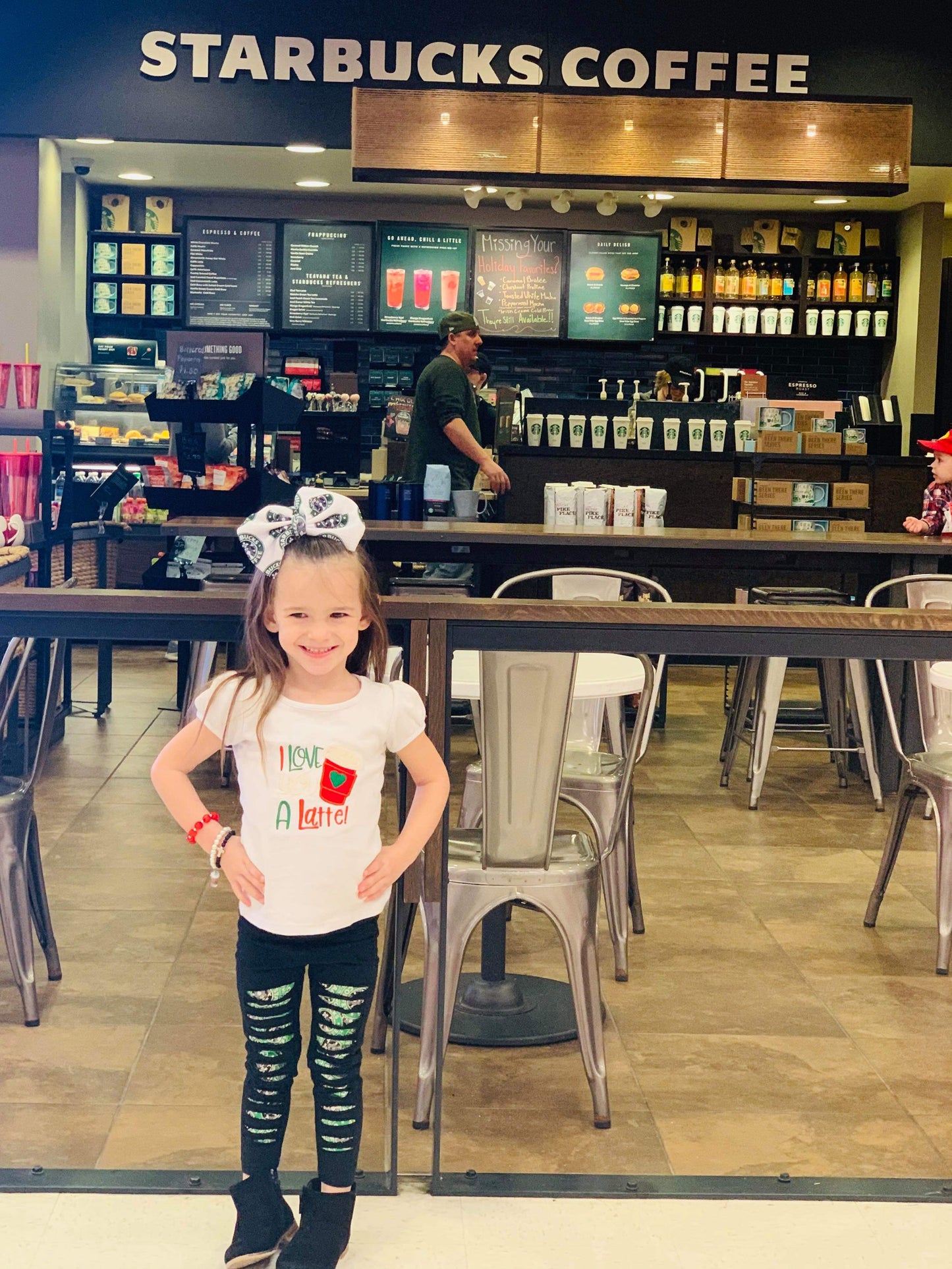 Girls Starbucks Shredded Leggings