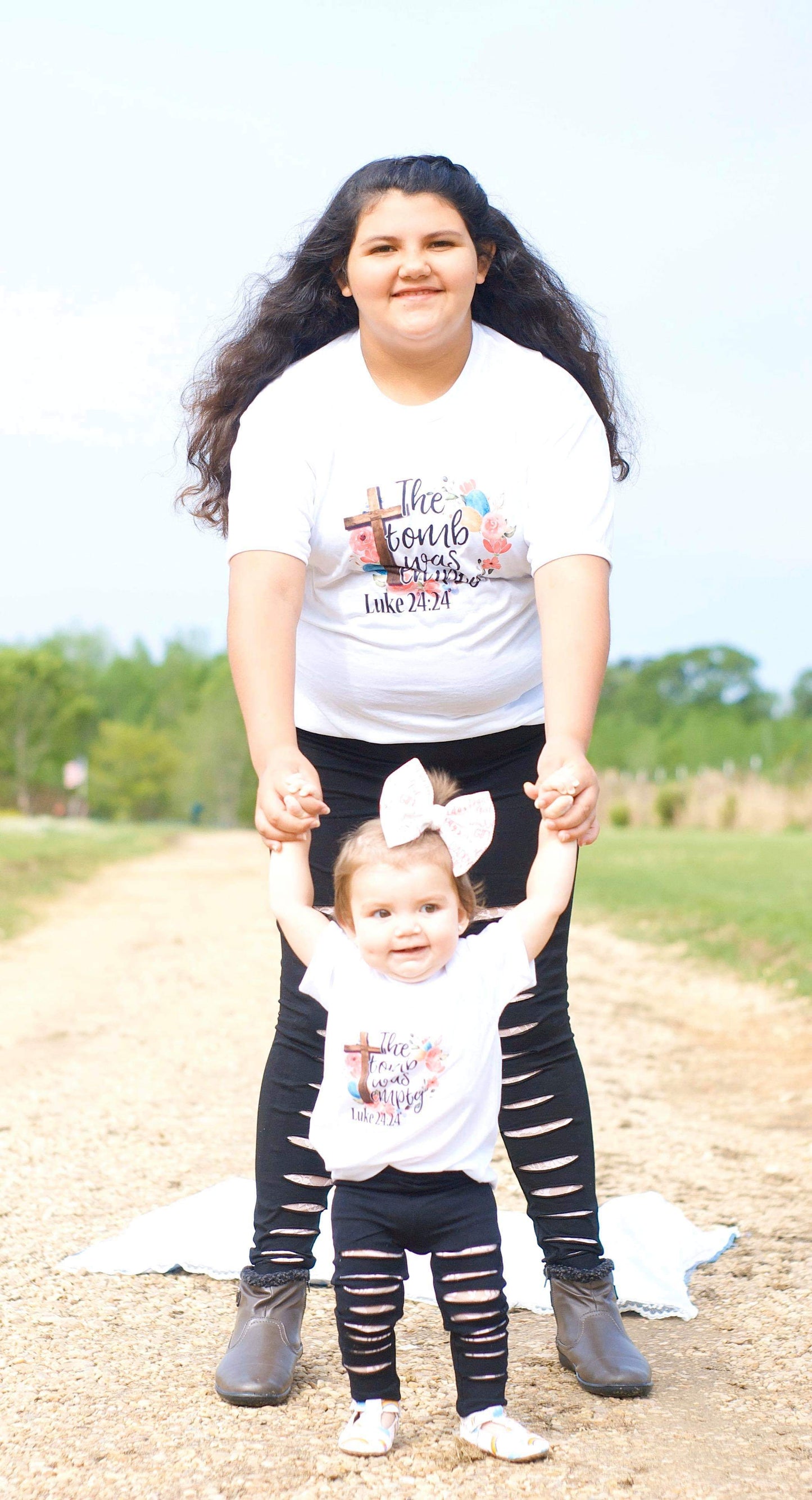 The Tomb Was Empty Easter Girls Shirts Ladies Shirt