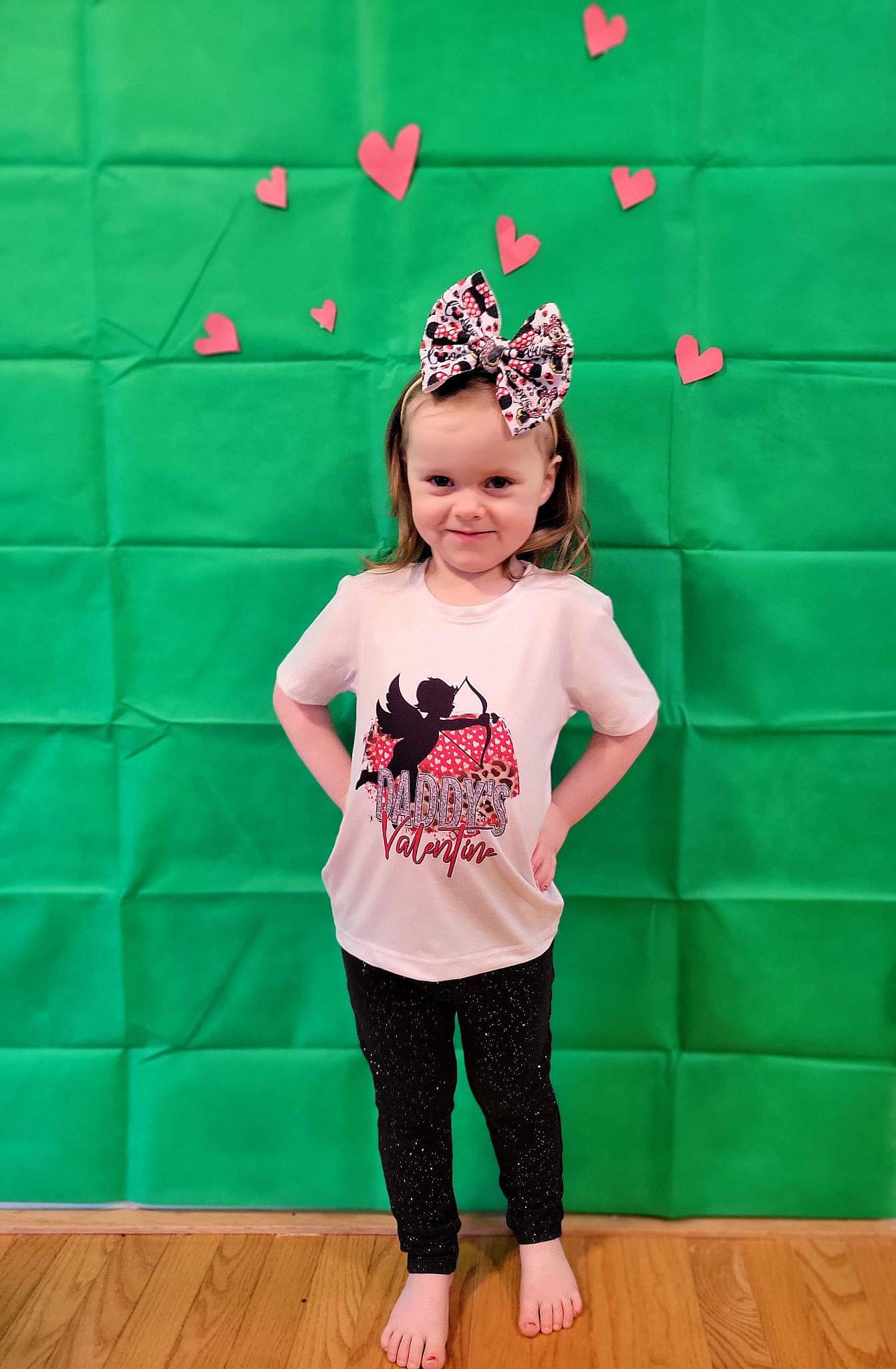 Daddy's Valentine Girls Shirt Valentines