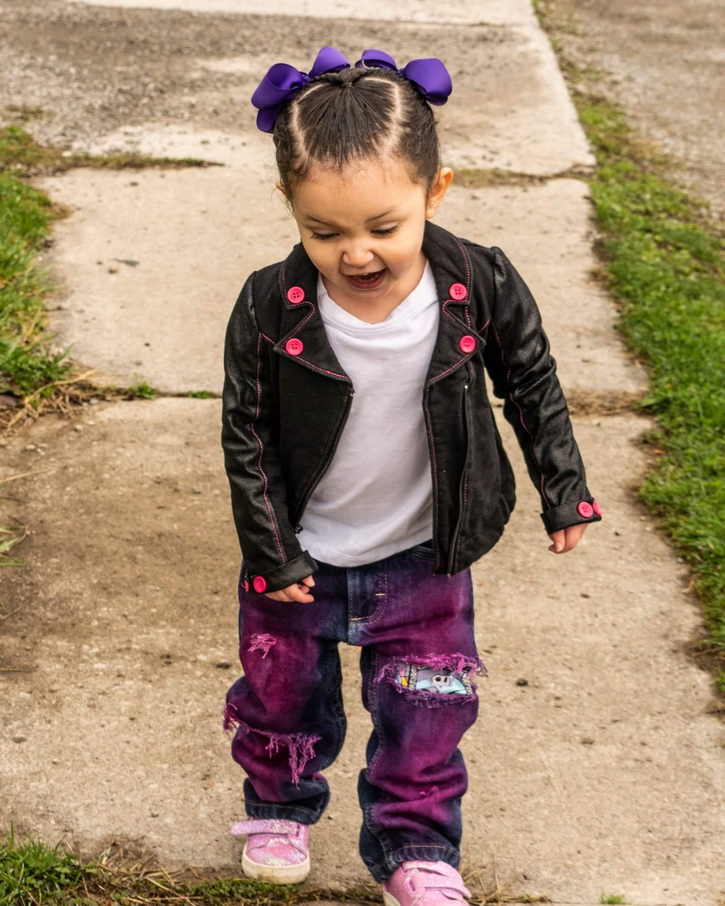 Girls Distressed Jeans nightmare before Christmas Halloween