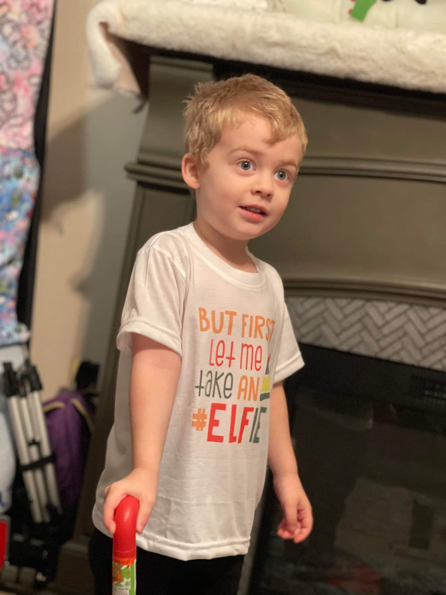 But First Let Me Take A #ELFIE Christmas Boys Shirt Girls Shirt