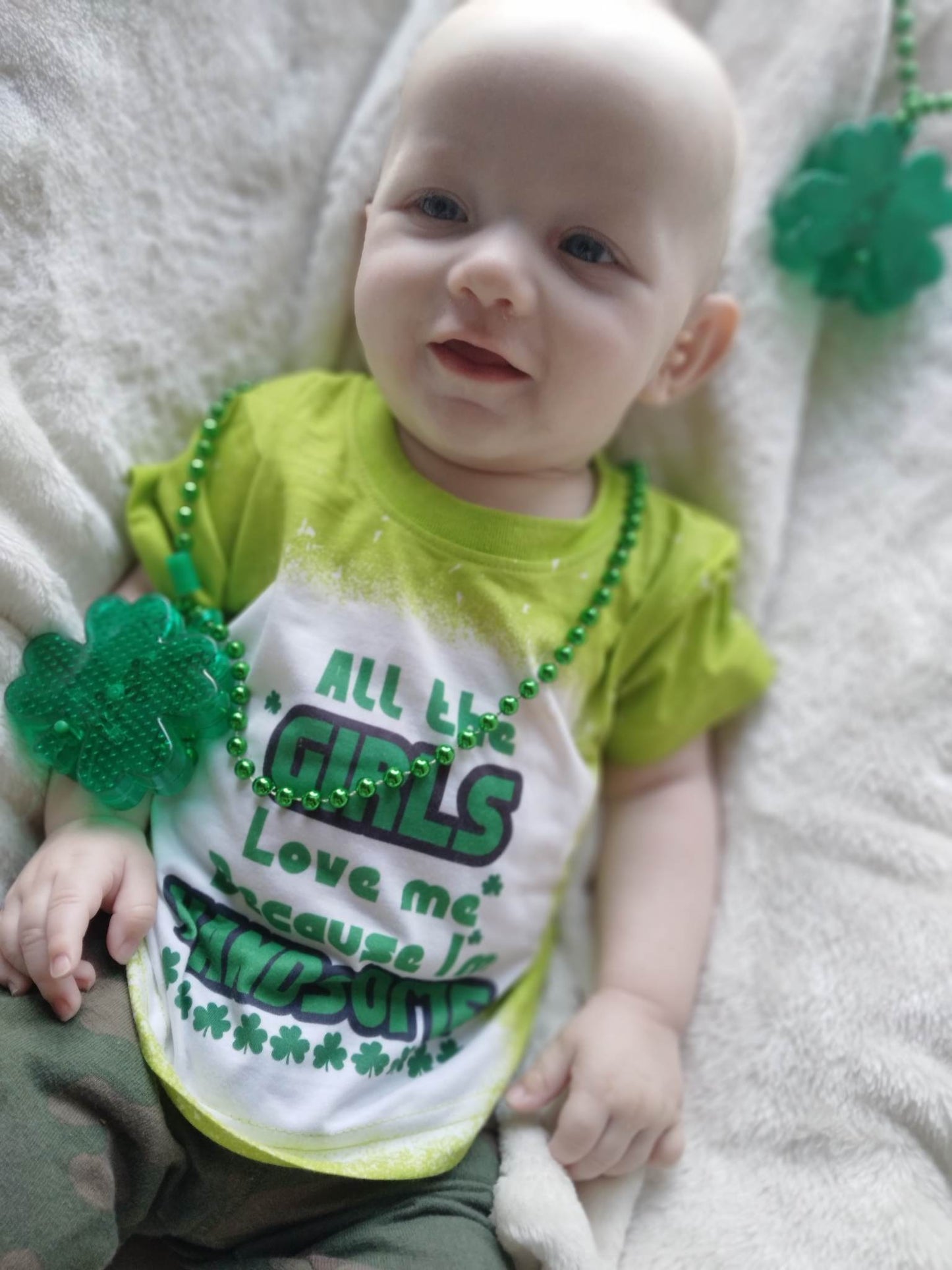 All The Girls Love Me Because I'm Handsome Boys Shirt St. Patrick's