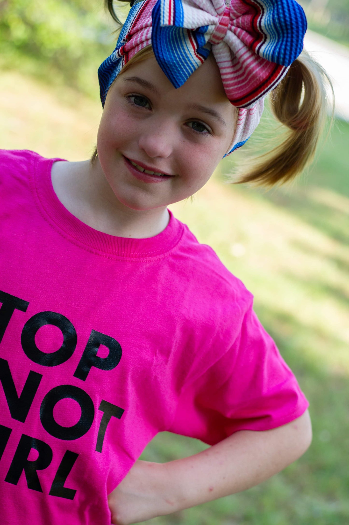 Top Knot girl Girls Shirt