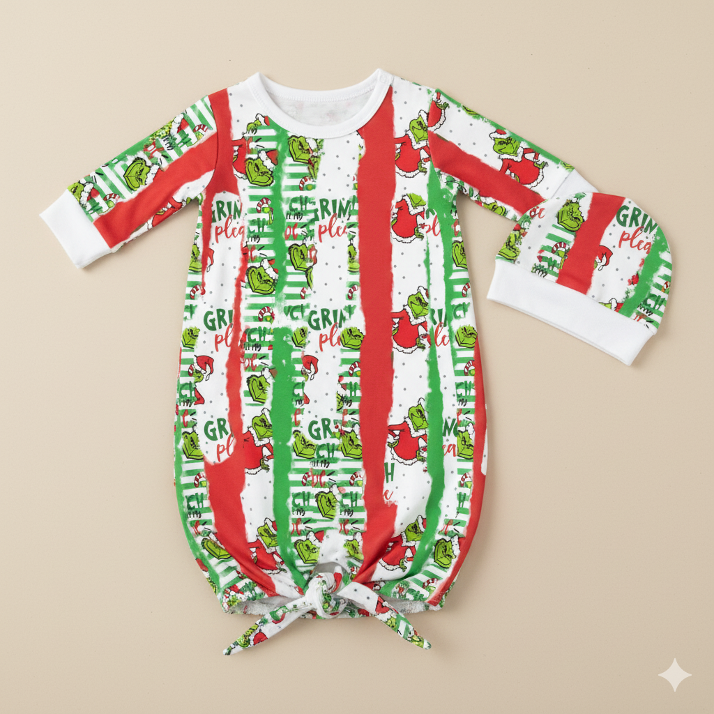 Grinch Please Christmas Handmade