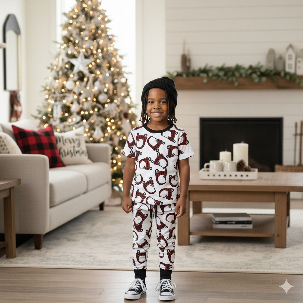 Cozy Coupe Buffalo plaid Christmas Handmade