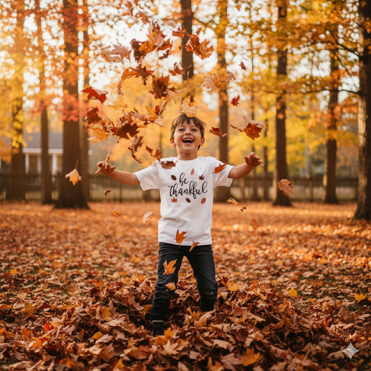Be Thankful Girls Shirt Boys Shirt Thanksgiving Fall