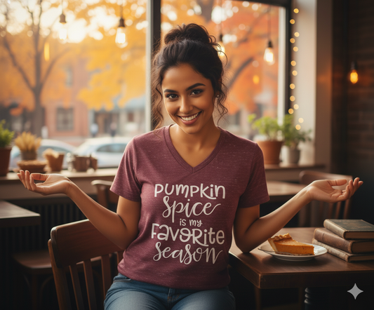 Pumpkin Spice Is My Favorite Season Ladies Shirt Fall