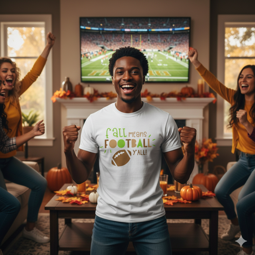 Fall Means Football Yall Girls Shirt Boys Shirt Fall