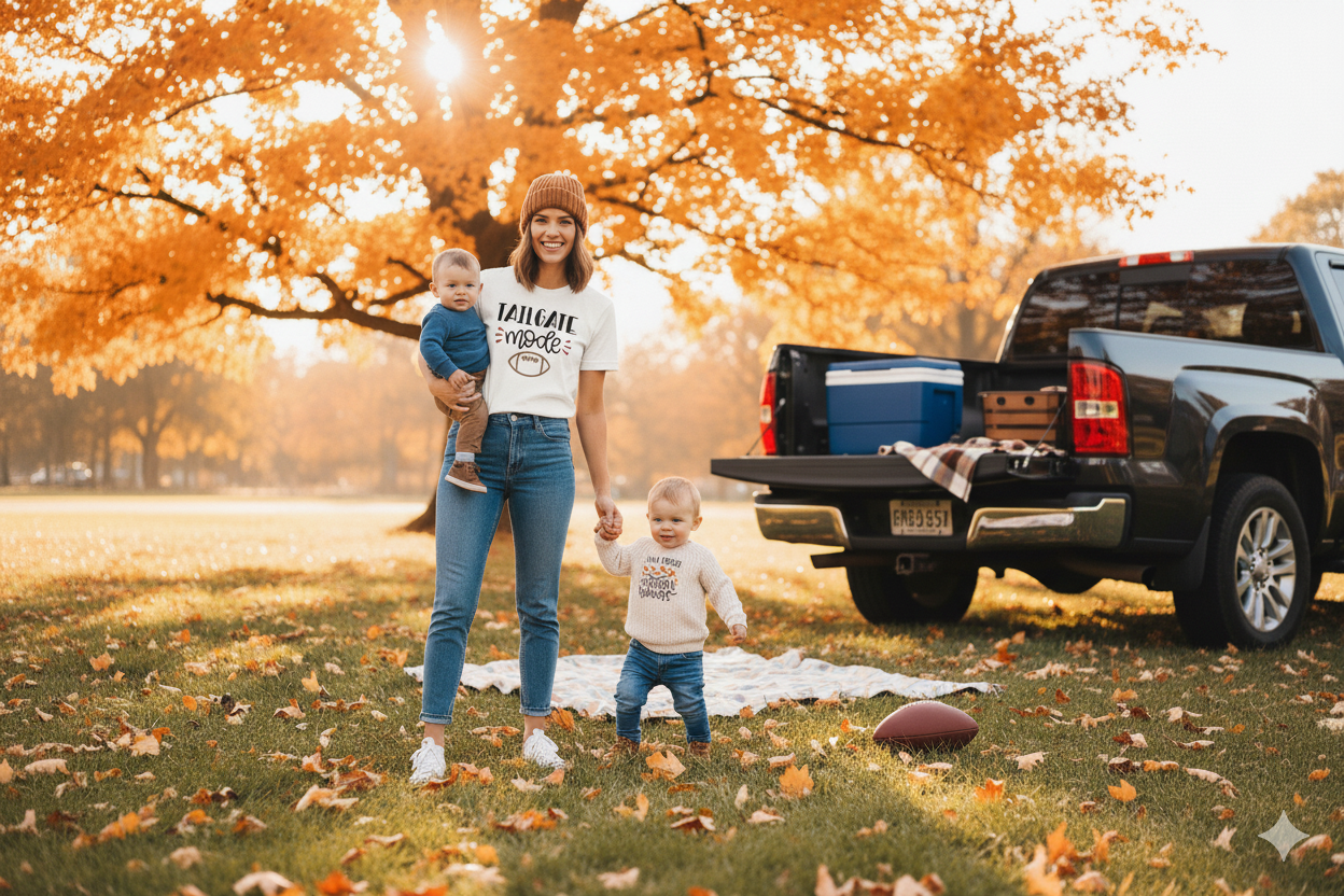 Tailgate Mode Girls Shirt Boys Shirt Fall Football