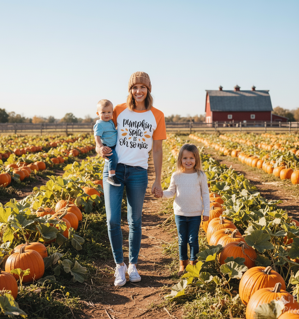 Pumpkin Spice Is So Nice Girls Shirt Boys Shirt Fall