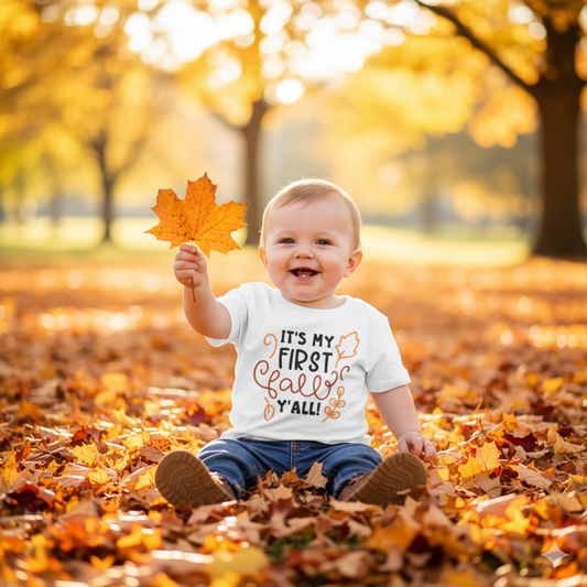 It's My First Fall Y'all Girls Shirt Boys Shirt Fall