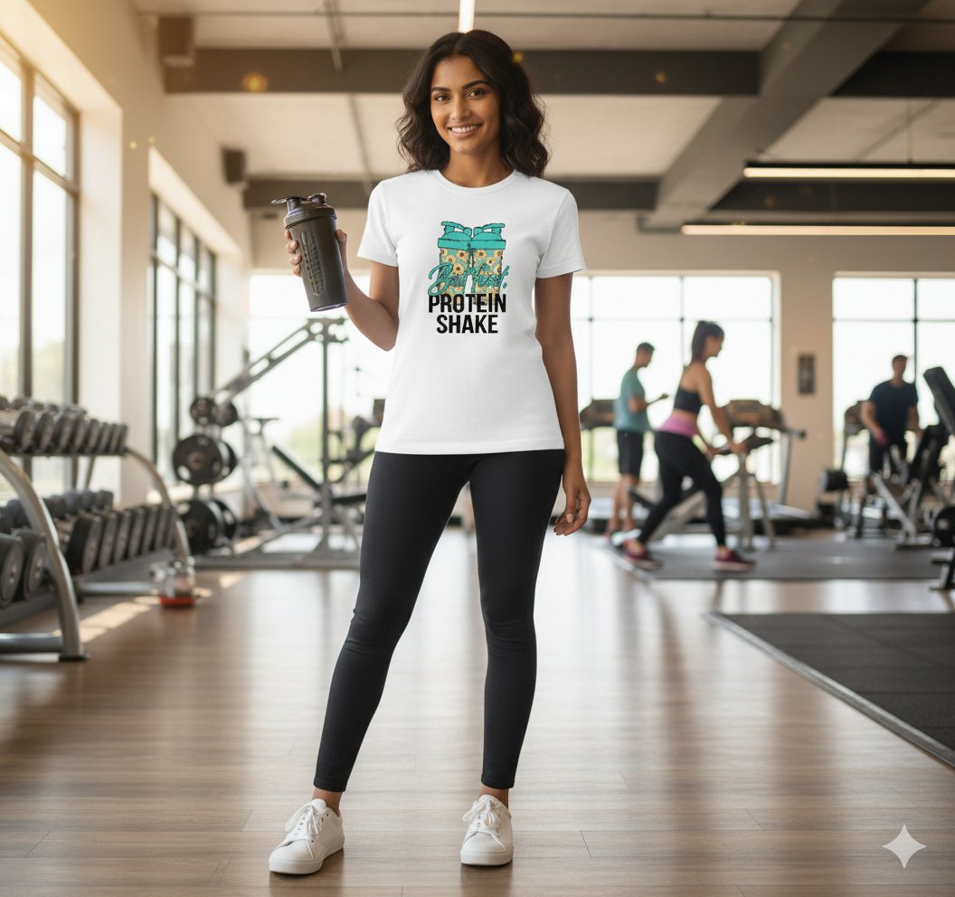 But First Protein Shake Ladies Shirt