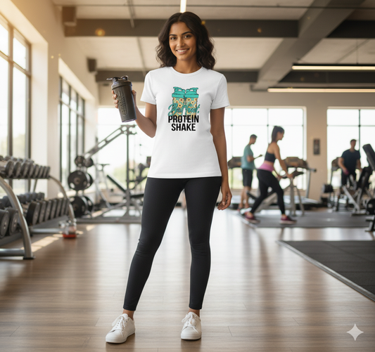 But First Protein Shake Ladies Shirt