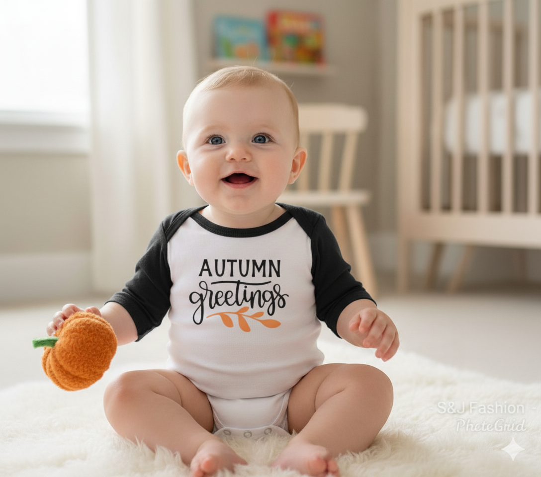 Autumn Greetings Fall Ladies Shirt Girls Shirt Boys Shirt