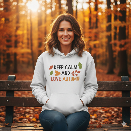 Keep Calm & Love Autumn Adult Hoodies Ladies Shirt Fall