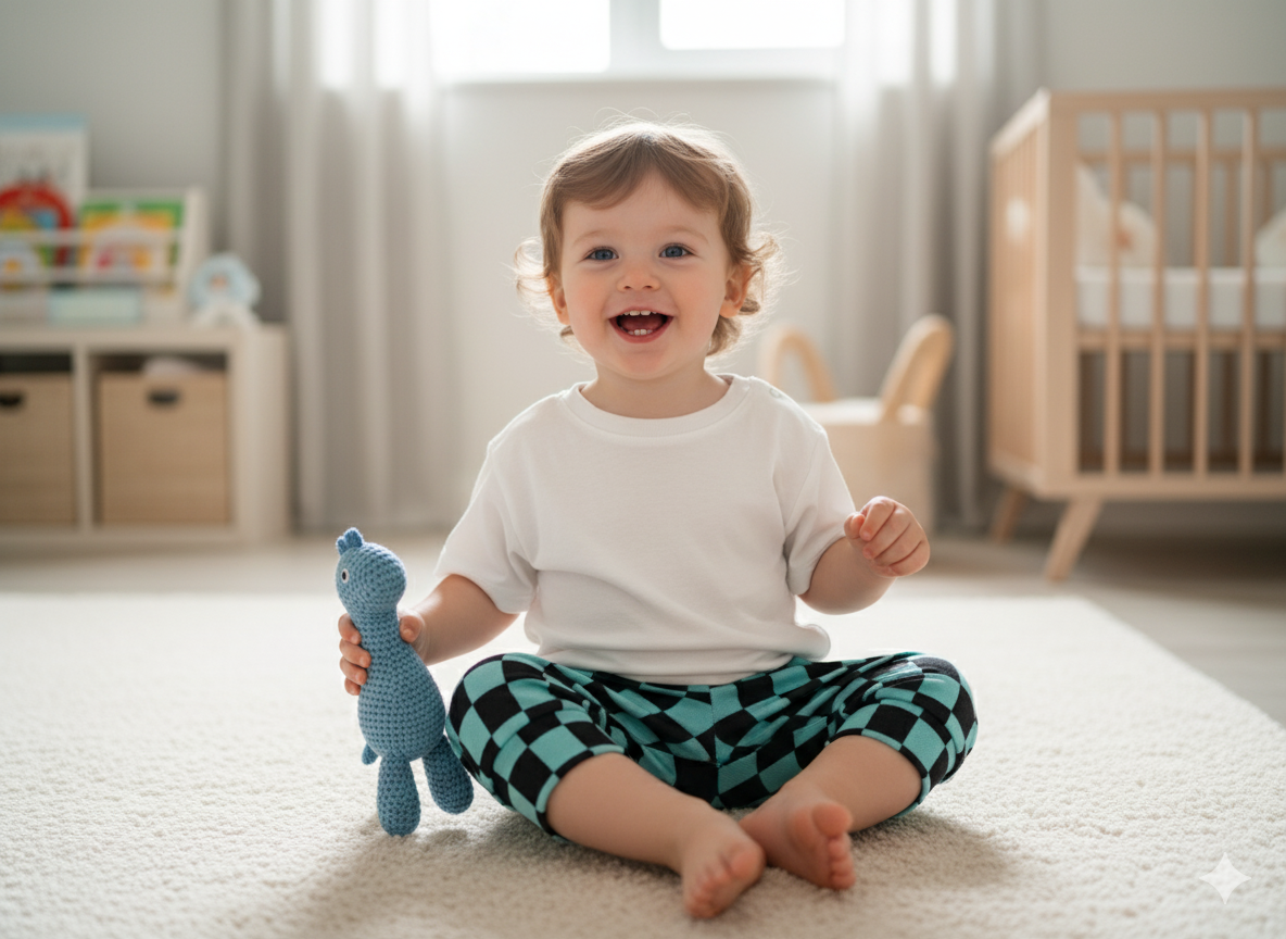 Black & Blue Checker Handmade