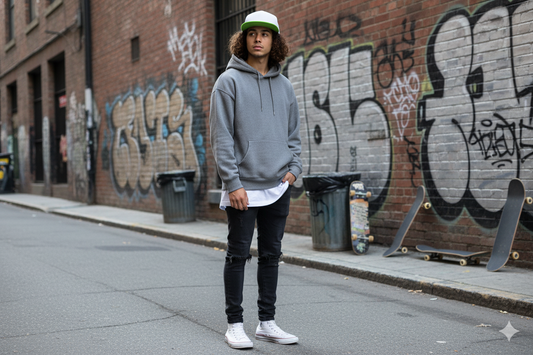 White & Lime Snapback Hat