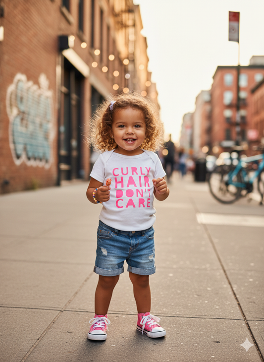 Curly Hair Don't Care Girls Shirt
