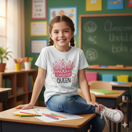 Classroom Queen Girls Shirt School