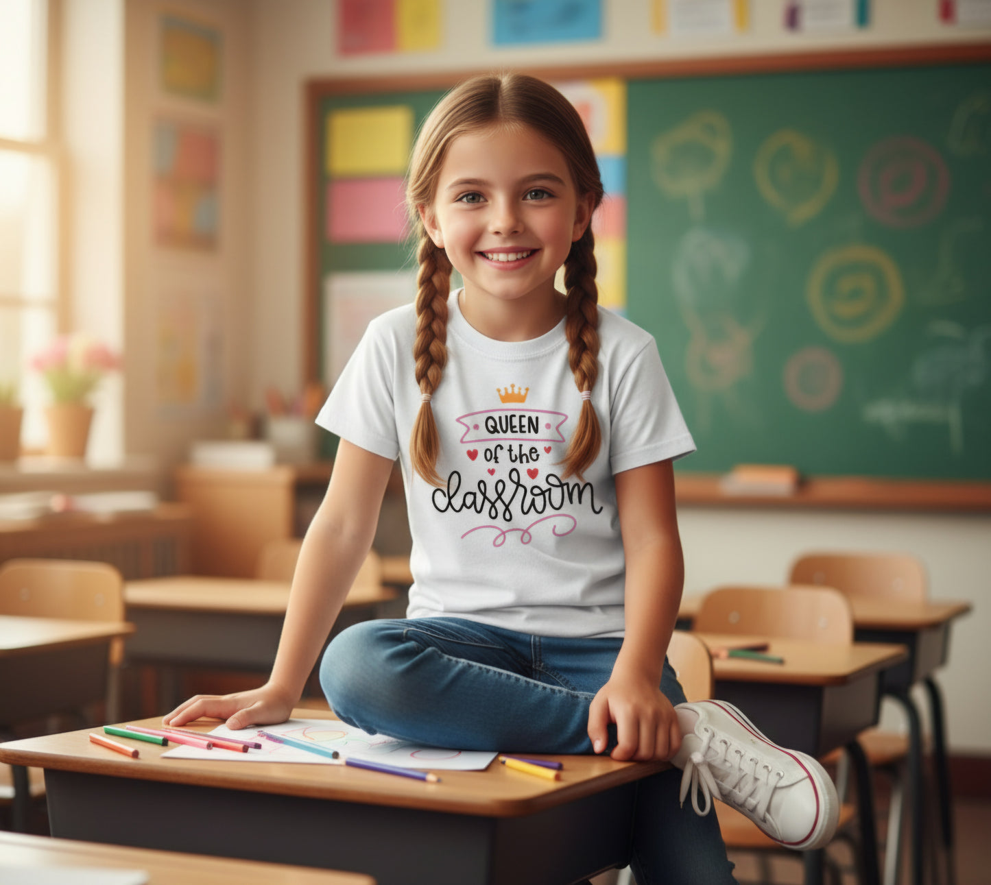 Queen of the classroom Back to School Girls Shirt
