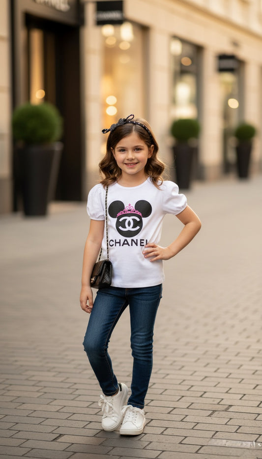 Princess Minnie CC Girls Shirt Designer Disney